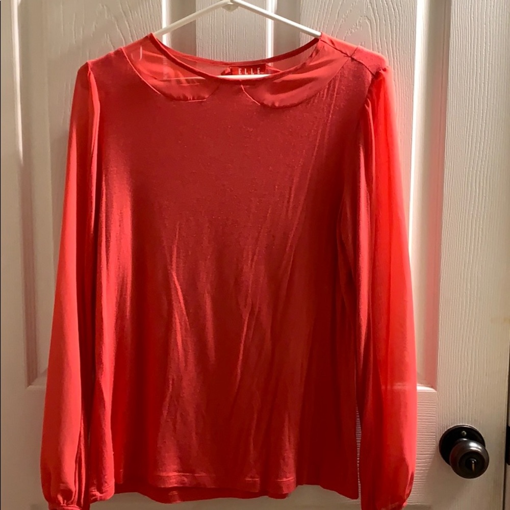 Elle sheer sleeve top